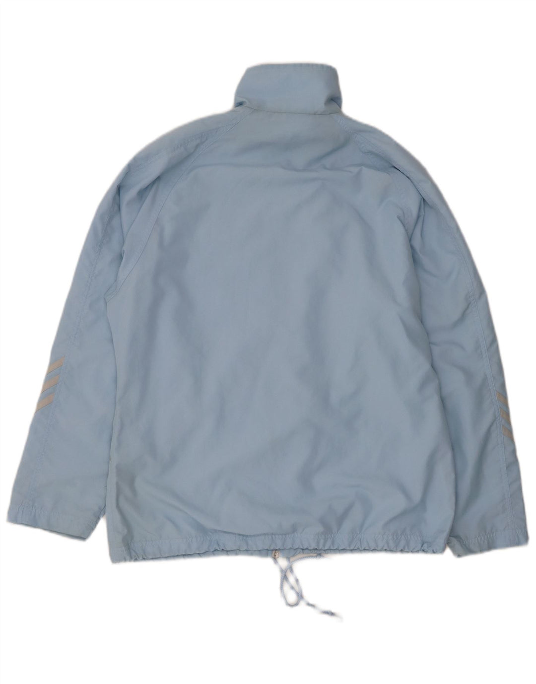 ADIDAS Womens Tracksuit Top Jacket UK 14 Large Blue Polyester