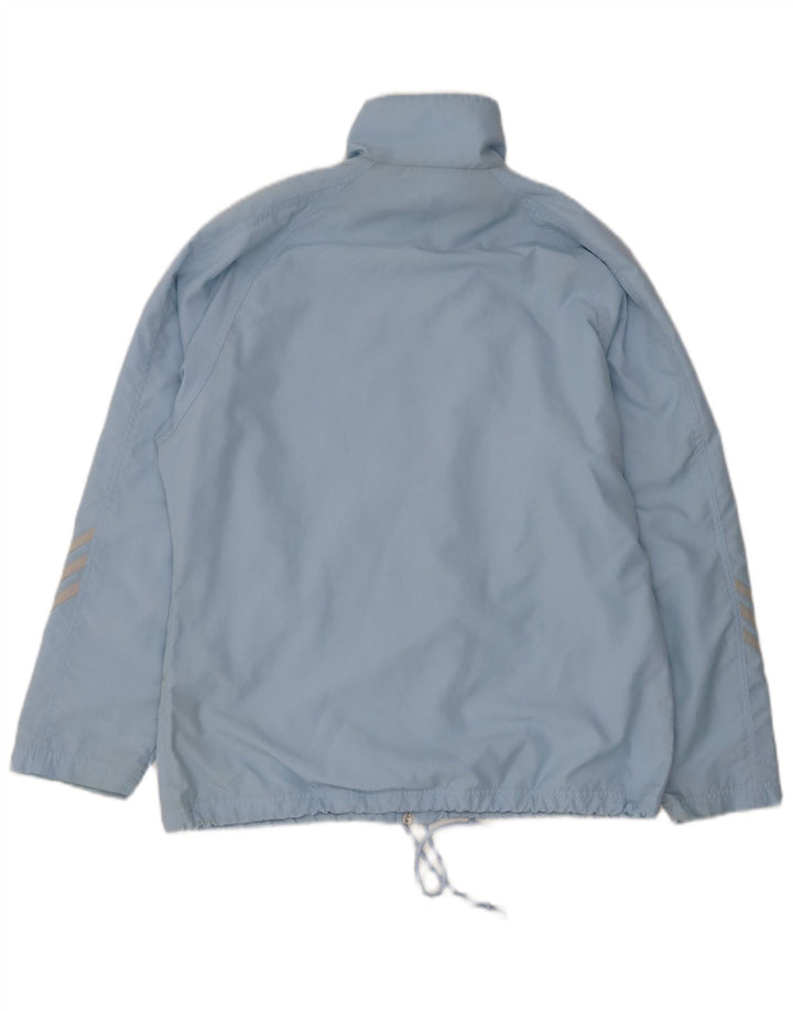 ADIDAS Womens Tracksuit Top Jacket UK 14 Large Blue Polyester