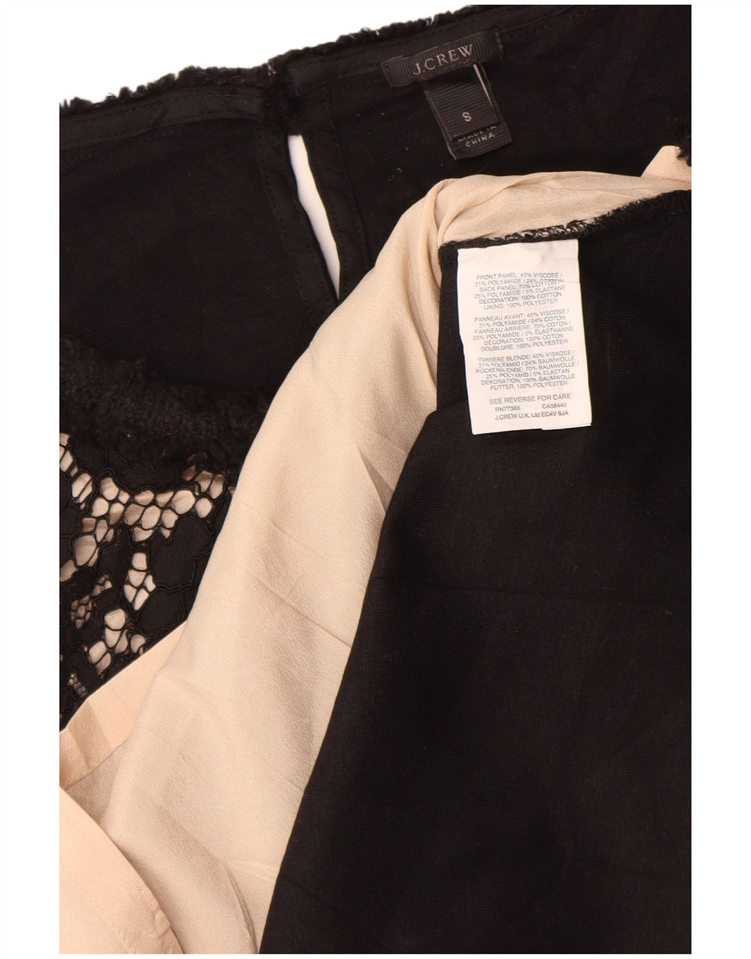 J. CREW Womens Sleeveless Blouse Top UK 10 Small Black Floral Viscose