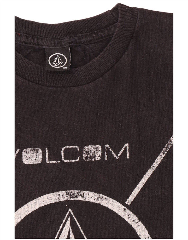 Volcom Mens Graphic T-Shirt Top Small Black Cotton