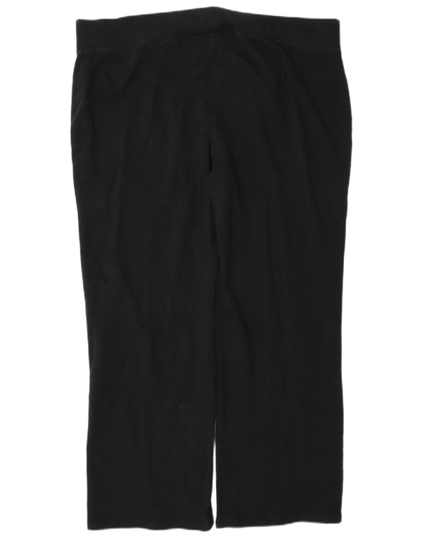 Marks & Spencer Womens Loose Fit Casual Trousers UK 22 3XL W42 L29 Black