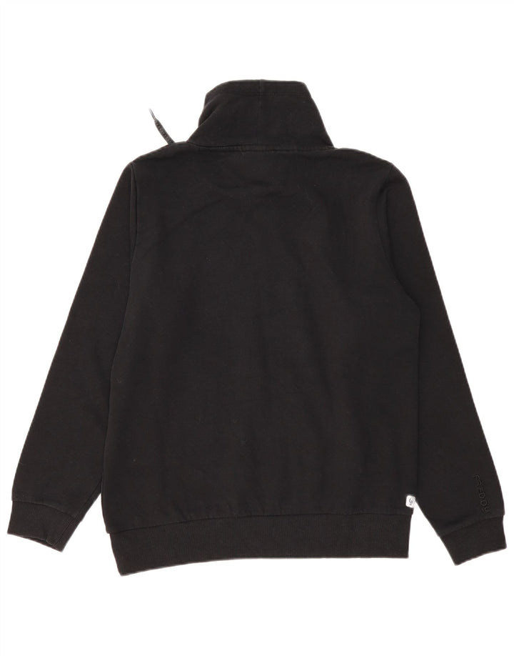 Freddy Womens Graphic Sweatshirt Jumper UK 14 Medium Black Cotton