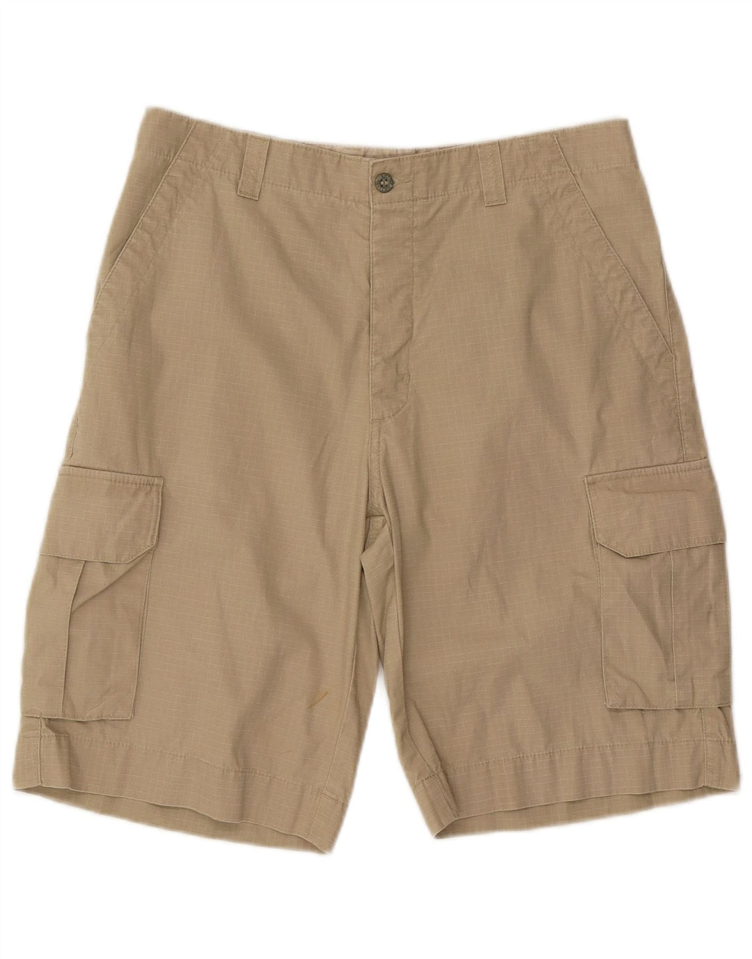 DOCKERS Mens Khakis Cargo Shorts W34 Large Beige Check Cotton