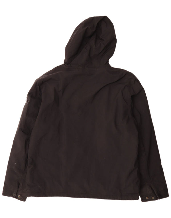 Henri Lloyd Mens Hooded Windbreaker Jacket UK 42 XL Black Nylon