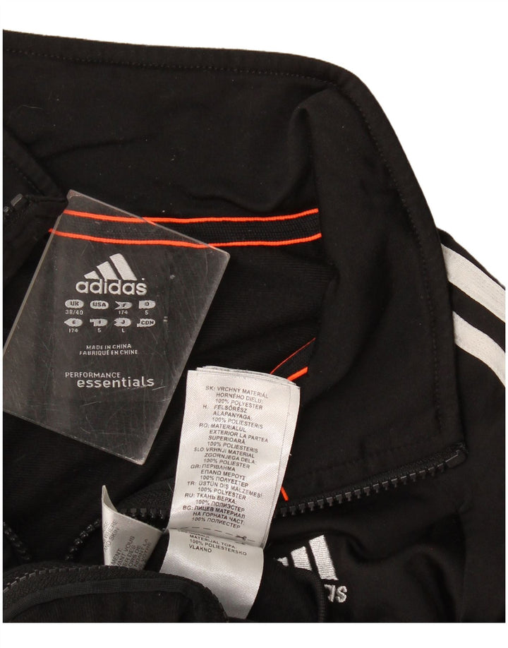 Adidas Mens Climalite Tracksuit Top Jacket UK 38/40 Medium Black Polyester