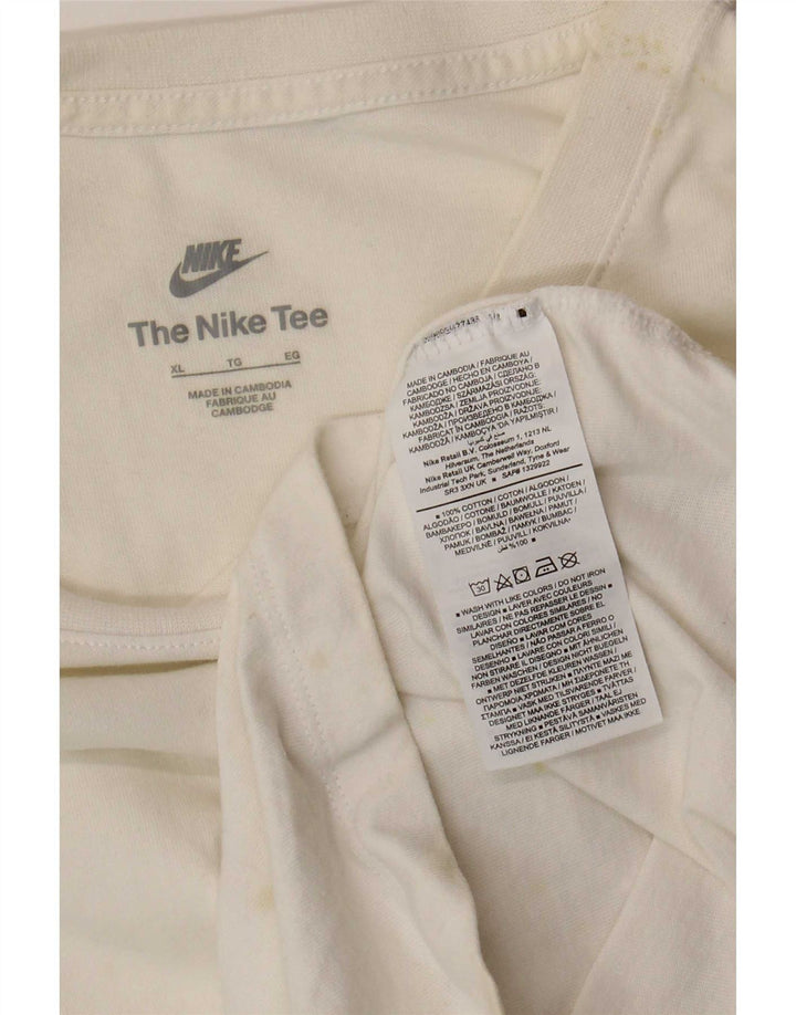 Nike Mens T-Shirt Top XL White Cotton