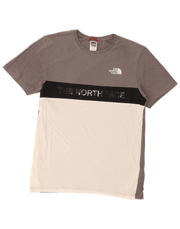 The North Face Mens Regular Graphic T-Shirt Top Small Grey Colourblock
