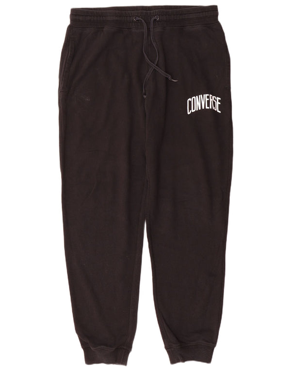 Converse Mens Graphic Tracksuit Trousers Joggers Medium Black Cotton