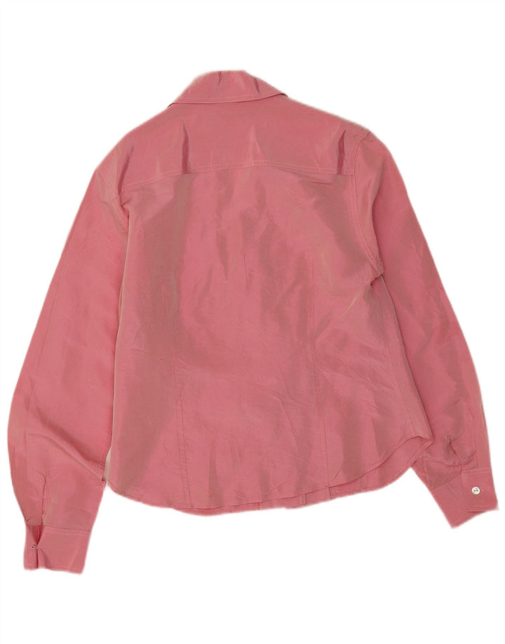 Vintage Womens Shirt Blouse EU 38 Medium Pink Acetate