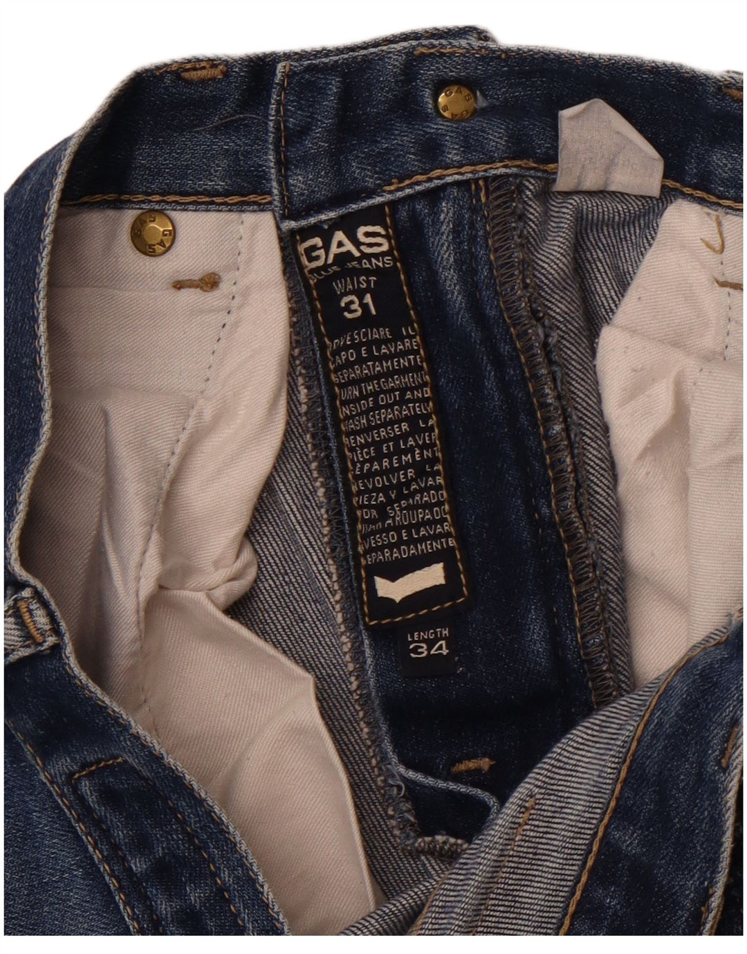 GAS Womens Bootcut Jeans W31 L28 Blue