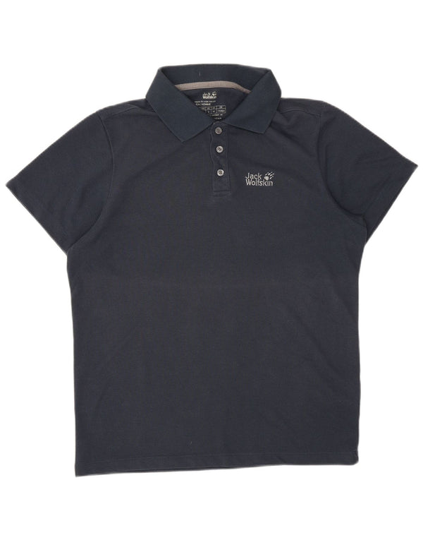 JACK WOLFSKIN Mens Polo Shirt UK 34 Small Navy Blue Polyester