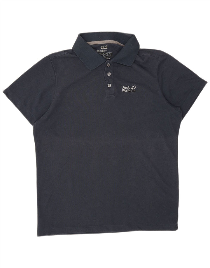 JACK WOLFSKIN Mens Polo Shirt UK 34 Small Navy Blue Polyester