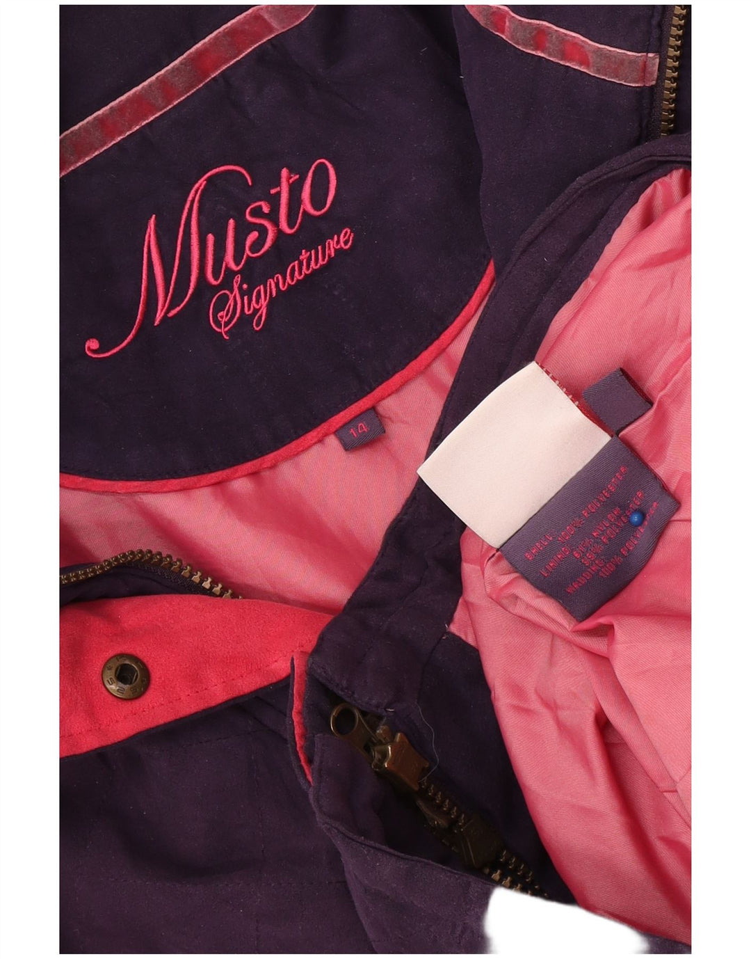 Musto Womens Signature Quilted Jacket UK 14 Large Purple Polyester