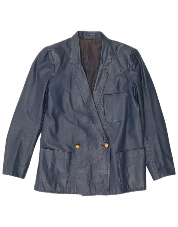 Vintage Womens Loose Fit 2 Piece Skirt Set UK 10 Small W24 Navy Blue