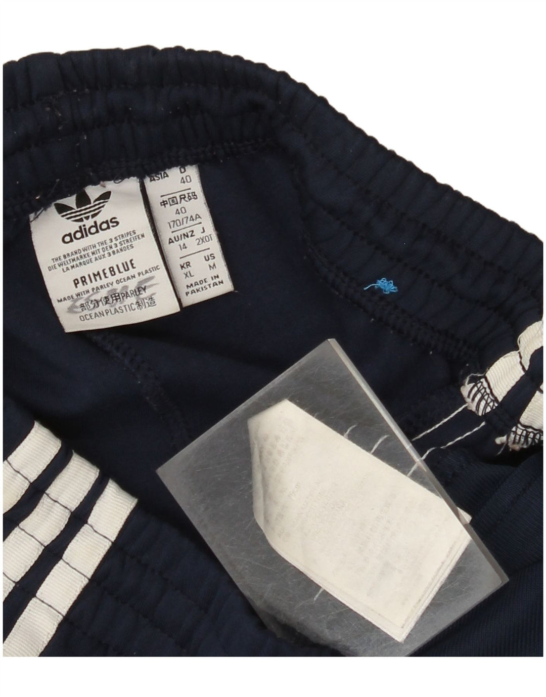 ADIDAS Mens Tracksuit Trousers Medium  Navy Blue Cotton