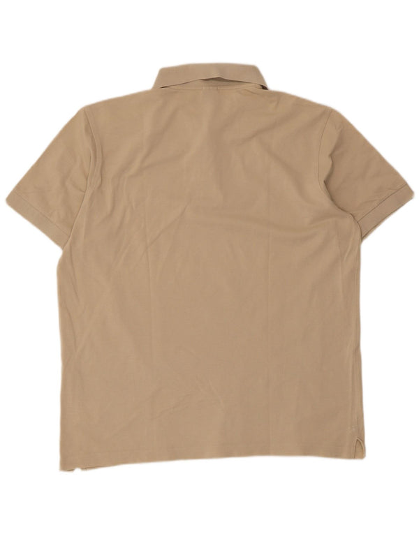Hugo Boss Mens Polo Shirt Large Beige Cotton