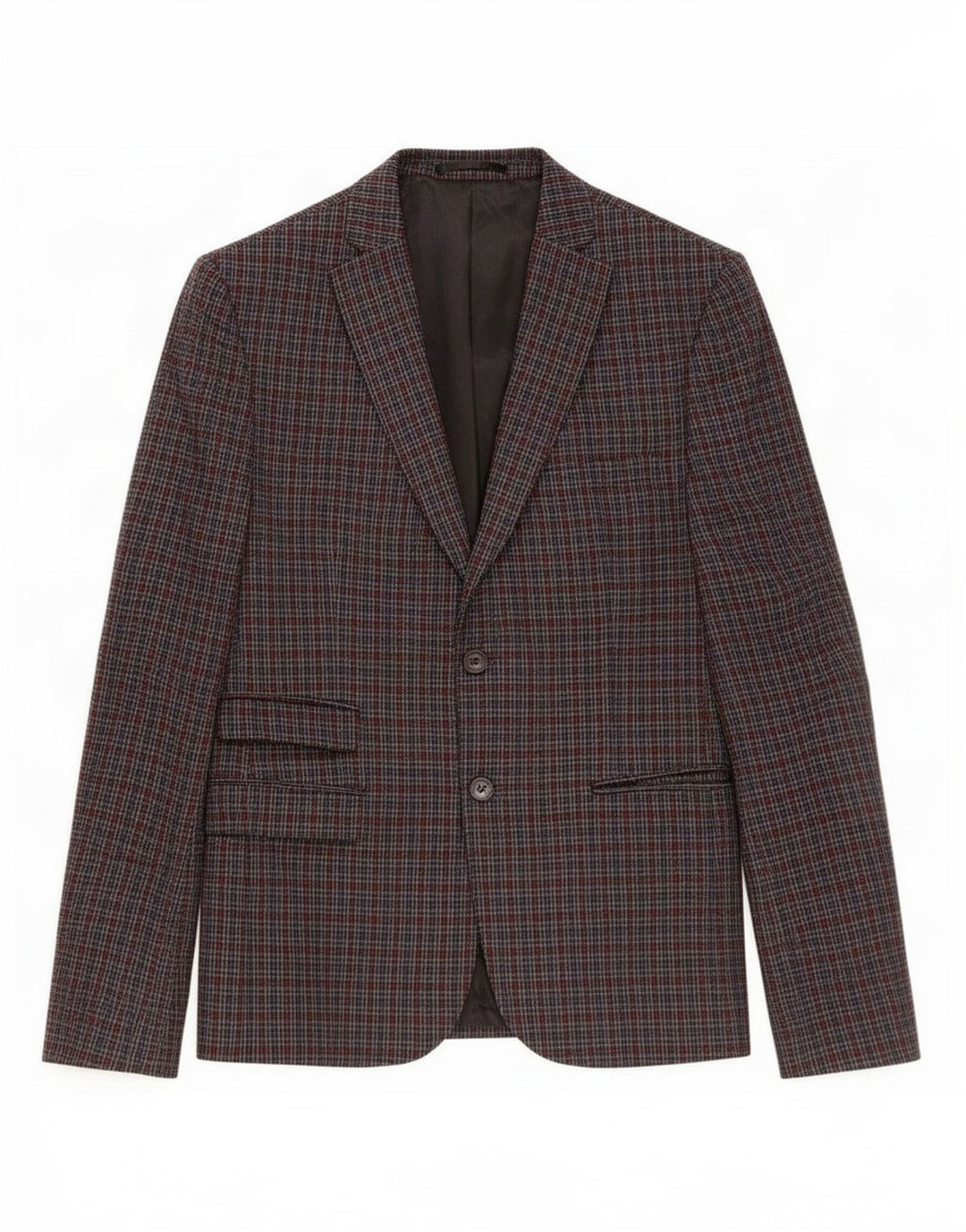 Berna Mens 2 Button Blazer Jacket UK 38 Medium Grey Check