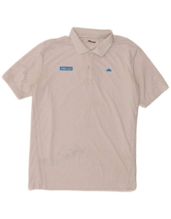 Ellesse Mens Polo Shirt Large White Polyester