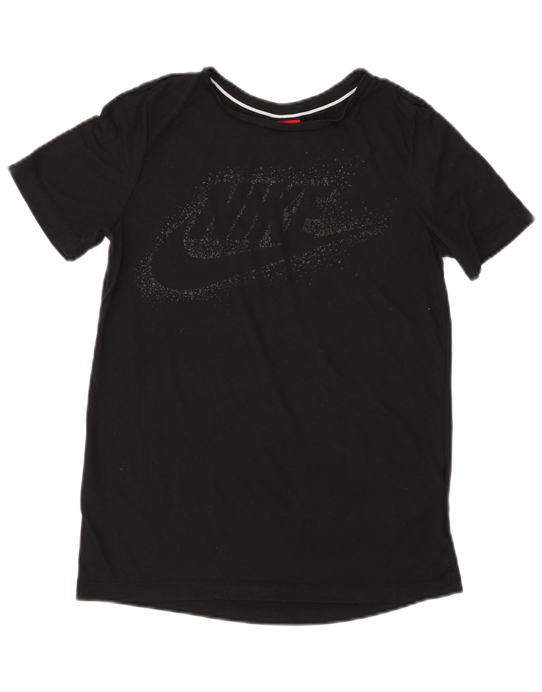 NIKE Womens Graphic T-Shirt Top UK 6 XS Black Polyester