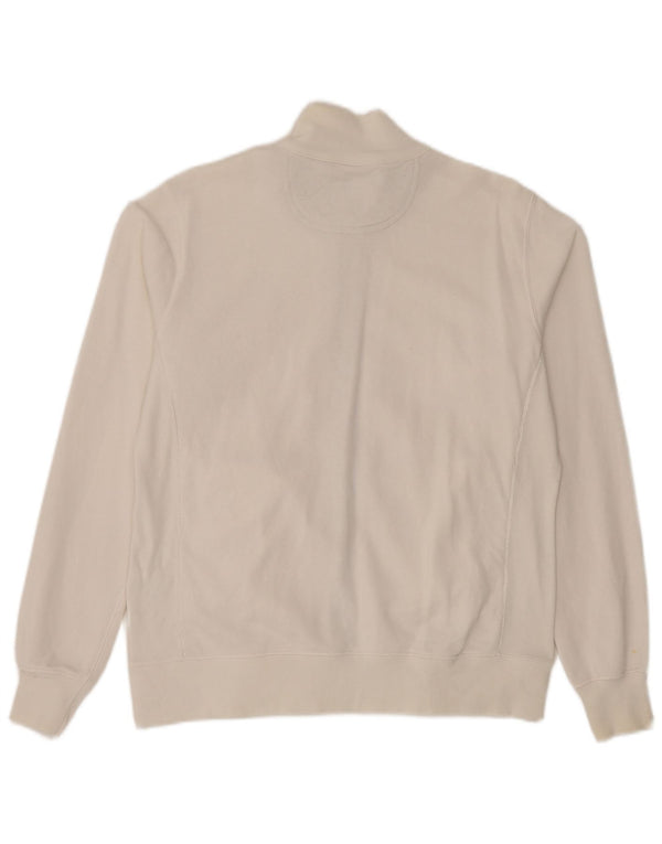 Champion Womens Easy Fit Tracksuit Top Jacket UK 16 Large White Cotton