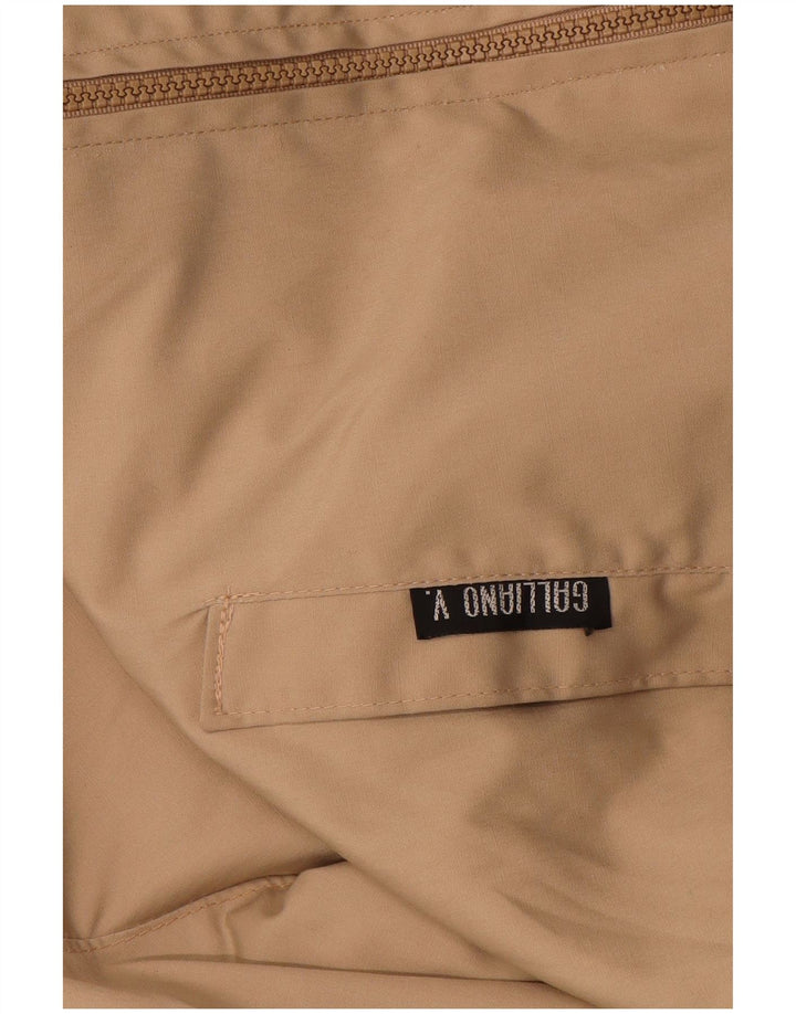 Galliano Mens Bomber Jacket UK 38 Medium Beige