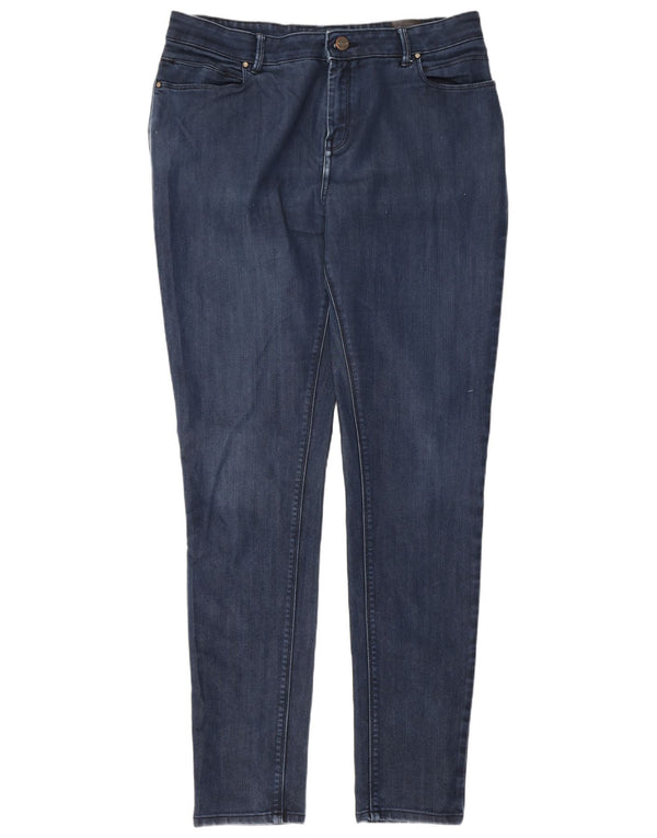 Marks & Spencer Womens Skinny Jeans UK 16 Large W34 L31 Navy Blue Elastane