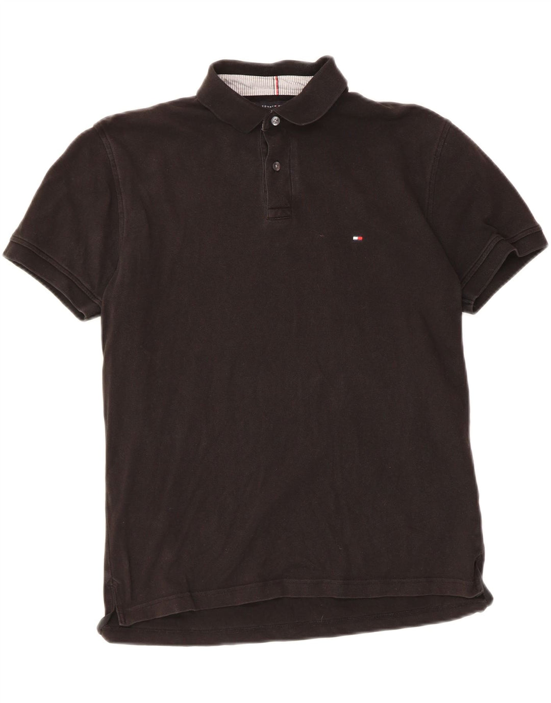 TOMMY HILFIGER Mens Regular Fit Polo Shirt Medium Black Cotton Vintage Tommy Hilfiger and Second-Hand Tommy Hilfiger from Messina Hembry 