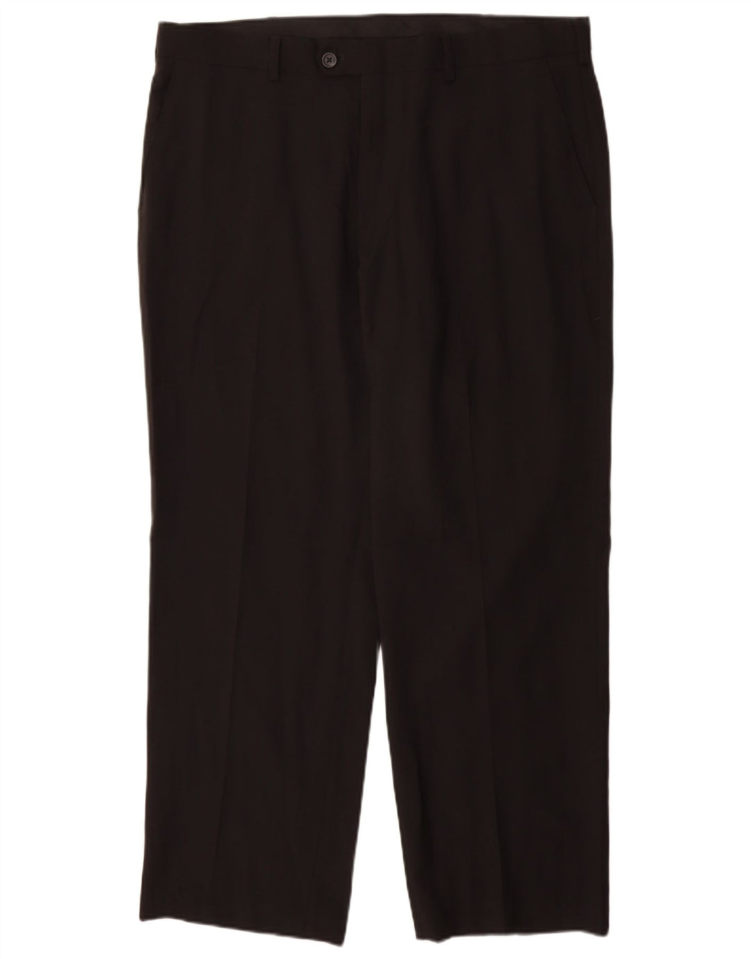 IZOD Mens Straight Suit Trousers W38 L30 Black Polyester