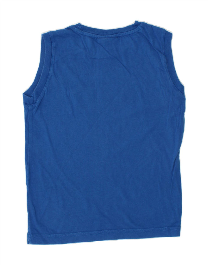 CHAMPION Boys Graphic Vest Top 5-6 Years XS Blue Vintage Champion and Second-Hand Champion from Messina Hembry 