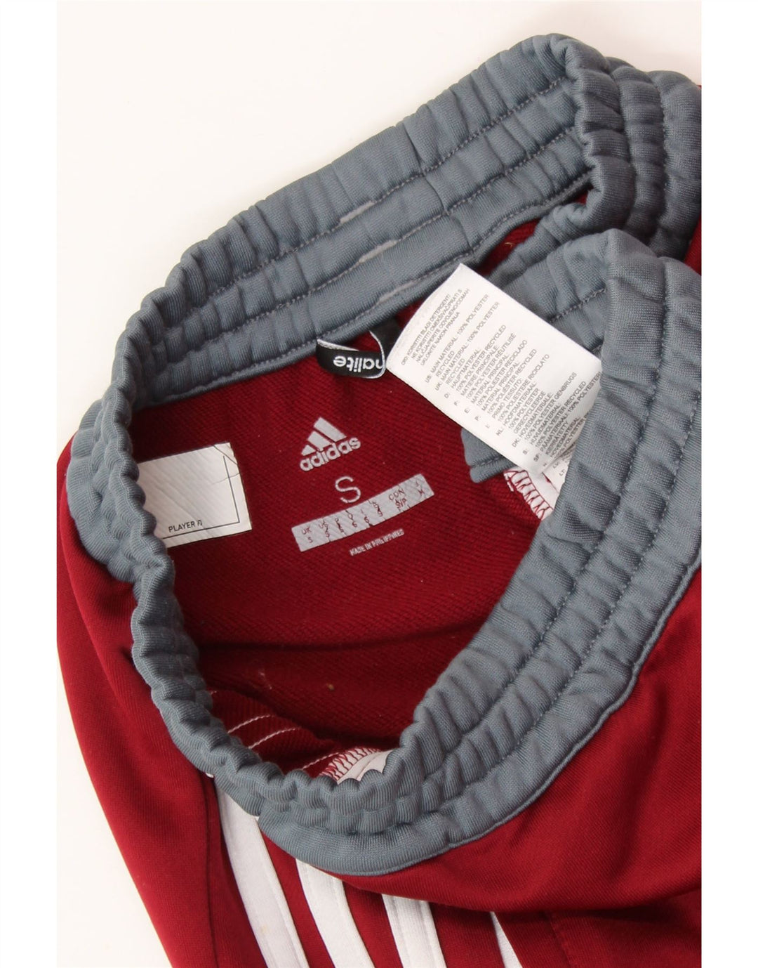 ADIDAS Mens Climalite Tracksuit Trousers Small Burgundy Colourblock