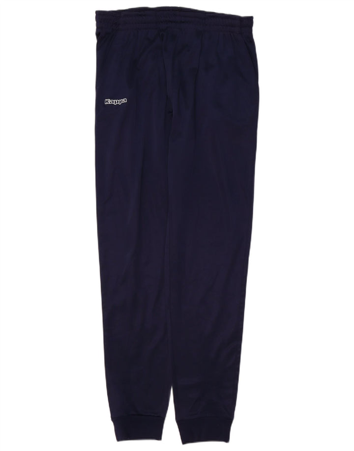 KAPPA Mens Tracksuit Trousers Joggers Medium Navy Blue Polyester