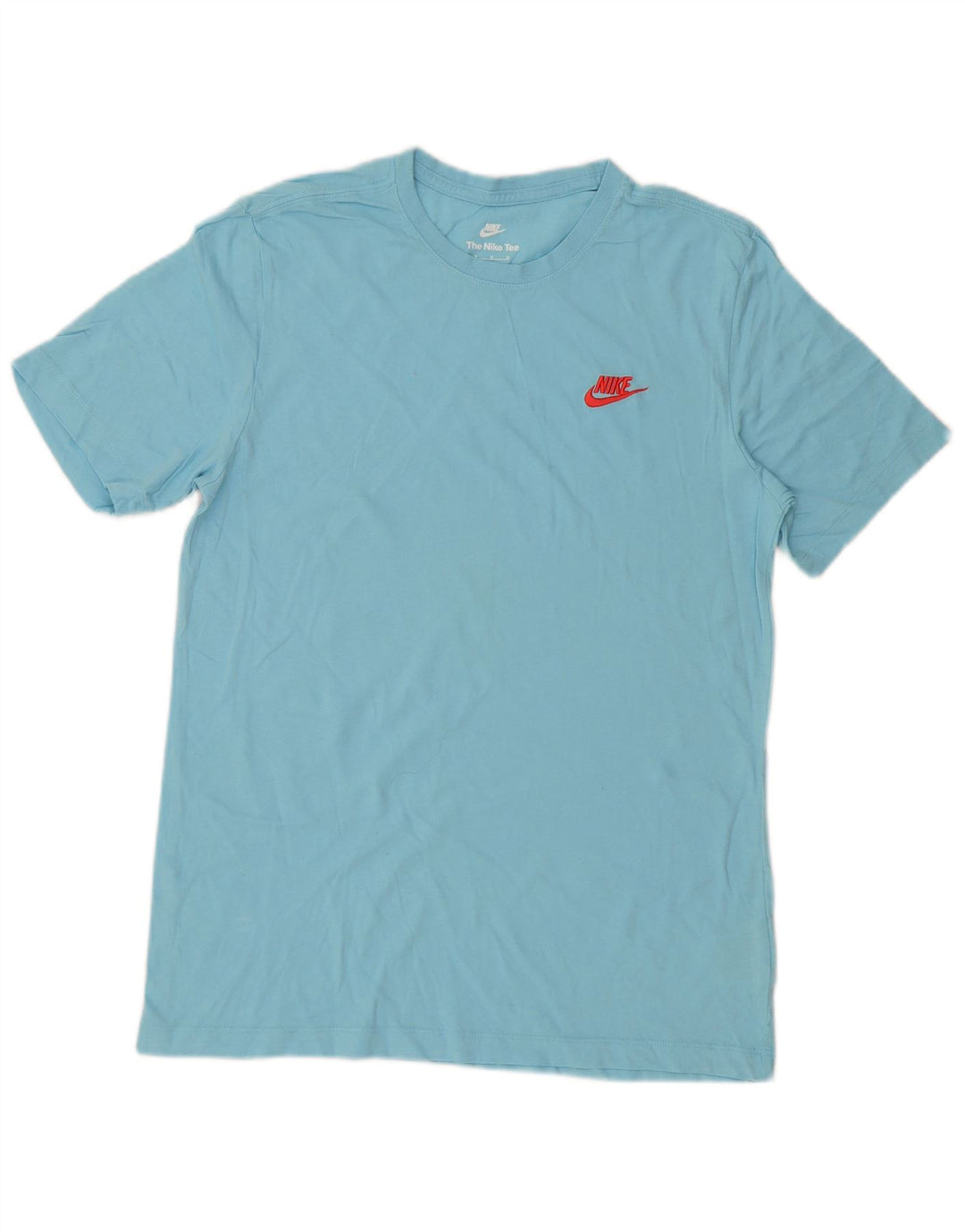 Nike Womens T-Shirt Top UK 14 Medium Blue Cotton