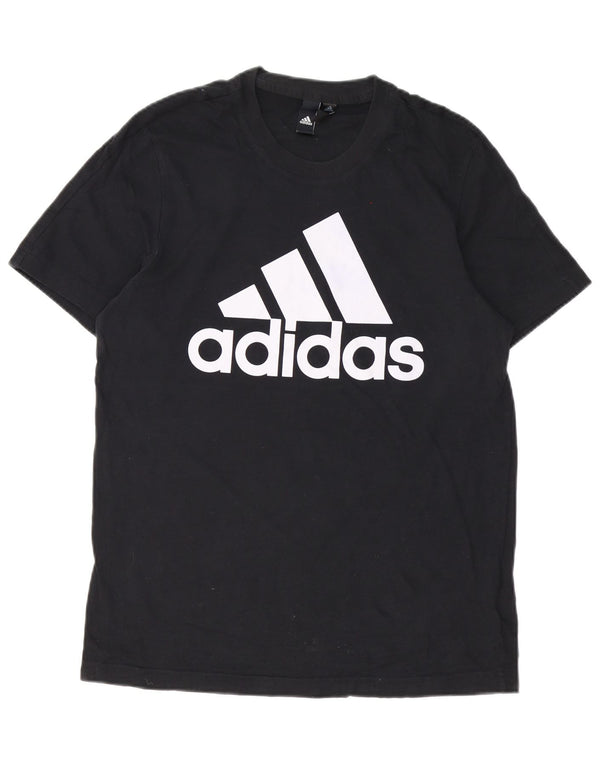 Adidas Mens Graphic T-Shirt Top Medium Black Cotton