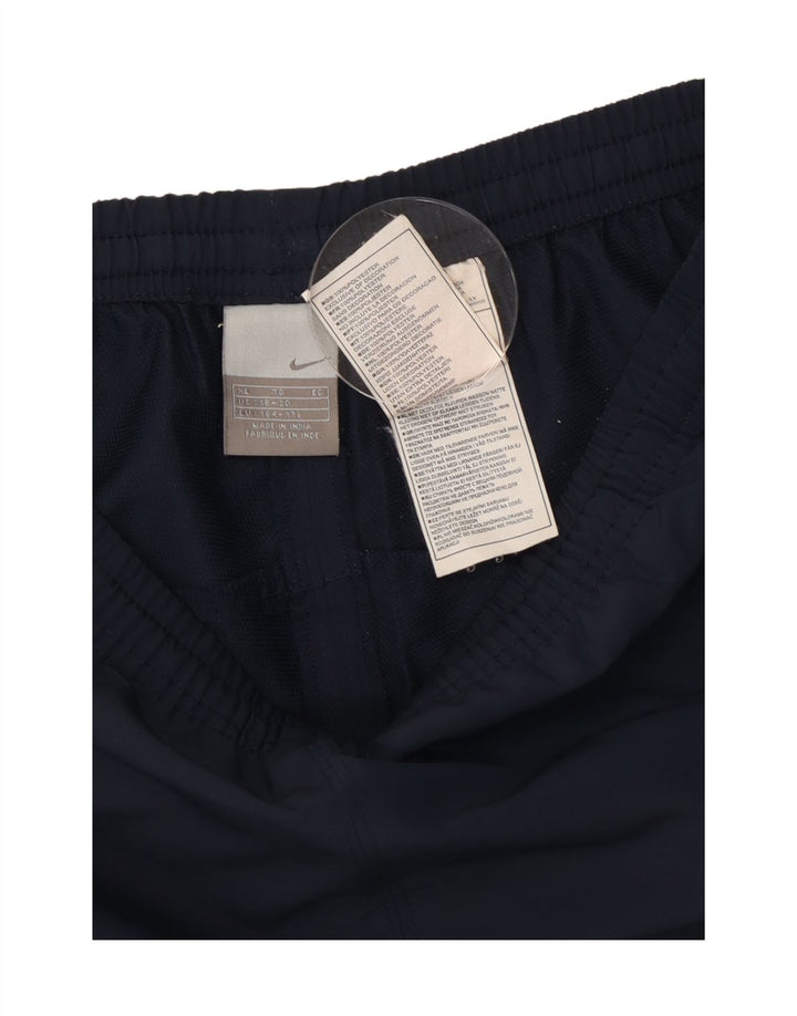 Nike Boys Sport Shorts 13-14 Years XL Navy Blue Colourblock Polyester