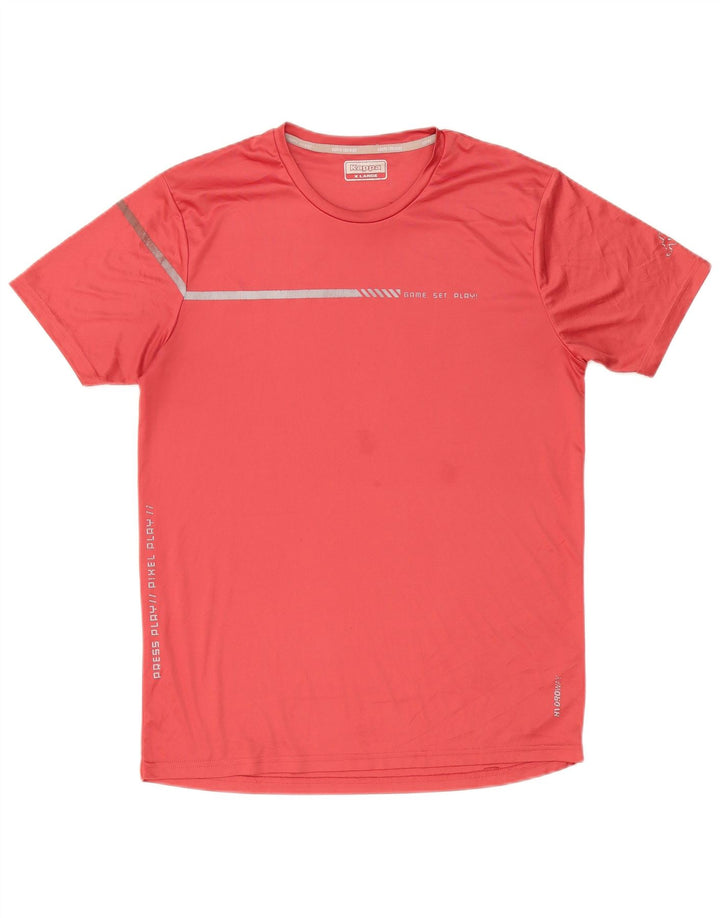 Kappa Mens T-Shirt Top XL Red Polyester