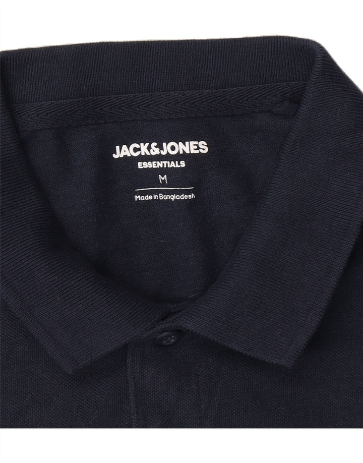 JACK & JONES Mens Polo Shirt Medium Navy Blue Cotton Vintage Jack & Jones and Second-Hand Jack & Jones from Messina Hembry 