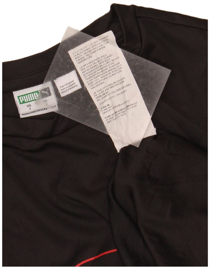 PUMA Boys Graphic Vest Top 6-7 Years Black Polyester