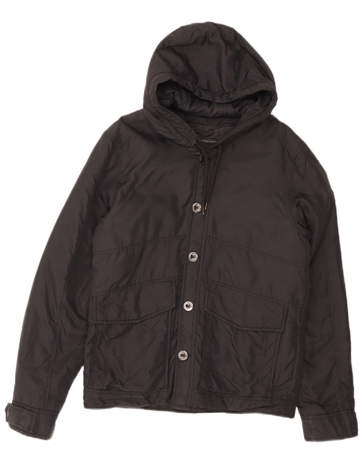 Calvin Klein Mens Hooded Padded Jacket UK 38 Medium Black