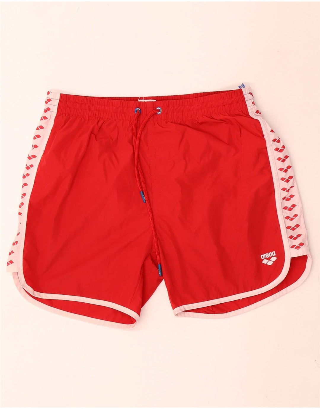 Arena Mens Graphic Swimming Shorts Large Red Colourblock Polyester