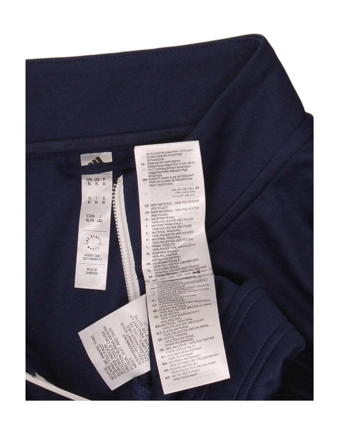 Adidas Mens Aeroready Tracksuit Top Jacket XL Navy Blue Polyester