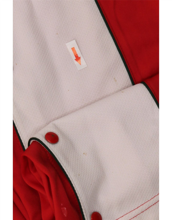 Vintage Womens Tracksuit Trousers IT 40 Small Red Colourblock Polyester