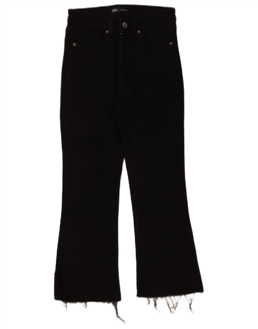 ZARA Womens Bootcut Jeans EU 38 Small W28 L25 Black