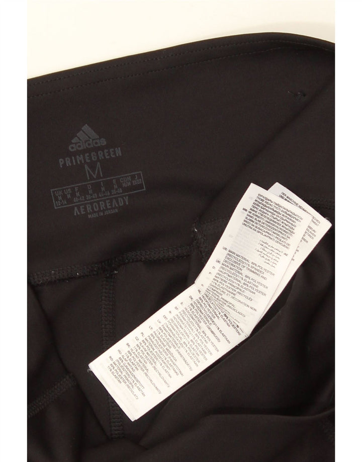 ADIDAS Womens Aeroready Leggings UK 12/14 Medium  Black Polyester
