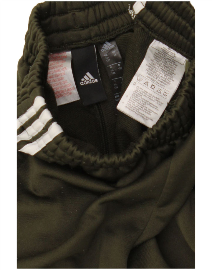 ADIDAS Boys Aeroready Tracksuit Trousers 11-12 Years  Green Colourblock