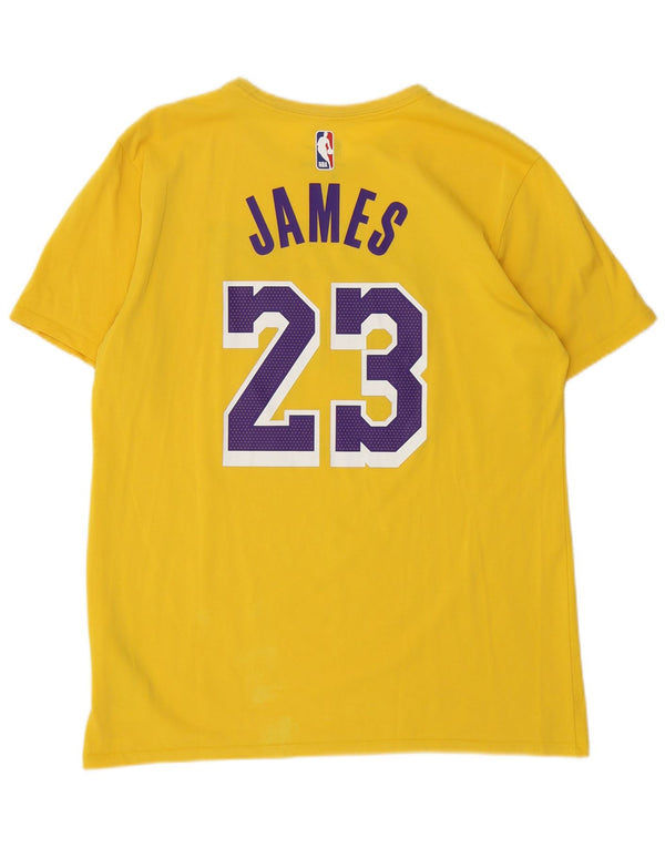 Nike Mens Los Angeles Lakers Graphic T-Shirt Top Large Yellow Cotton