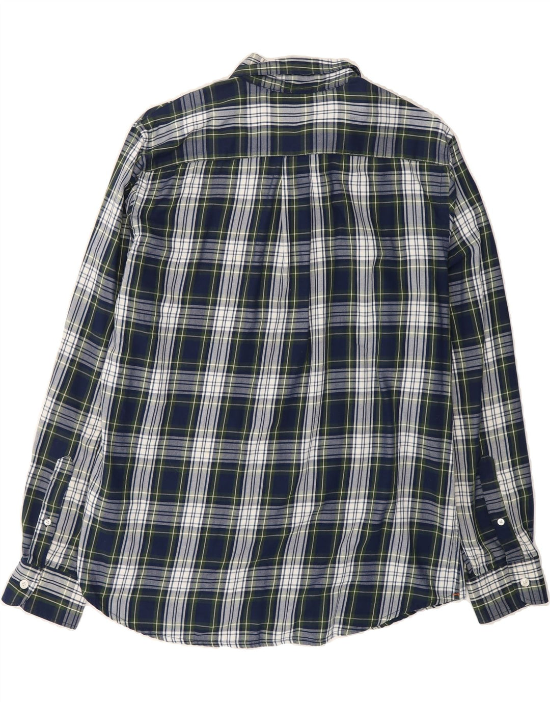 DOCKERS Mens Flannel Shirt Medium Navy Blue Check Cotton Vintage Dockers and Second-Hand Dockers from Messina Hembry 