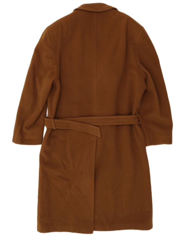 VINTAGE Mens Double Breasted Coat UK 38 Medium Brown