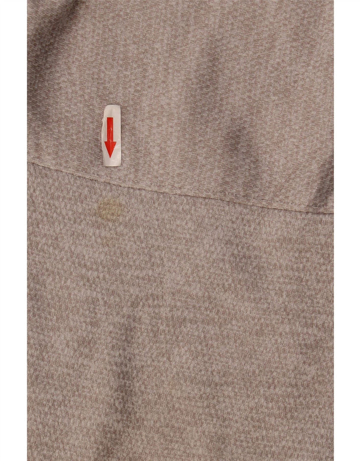 ADIDAS Mens Graphic Zip Neck Sweatshirt Jumper XL Grey Polyester