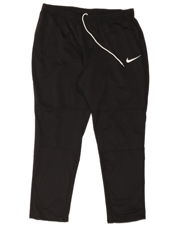 Nike Mens Dri Fit Tracksuit Trousers 2XL Black Polyester