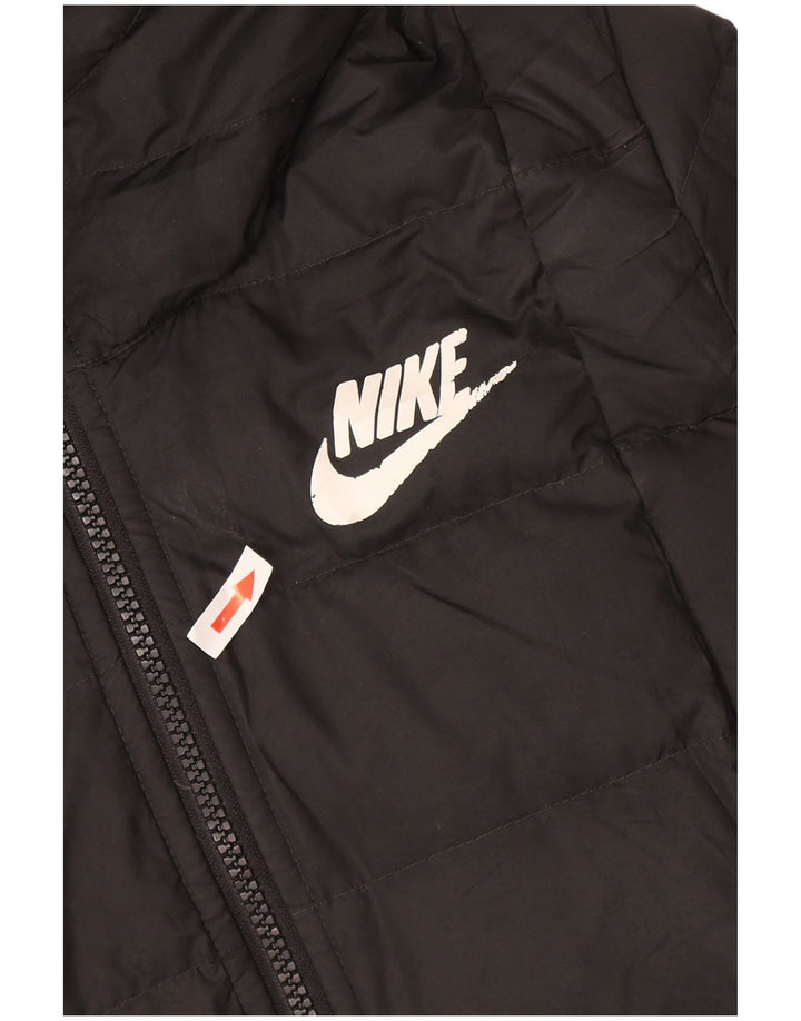 Nike Womens Hooded Padded Jacket UK 12 Medium Grey